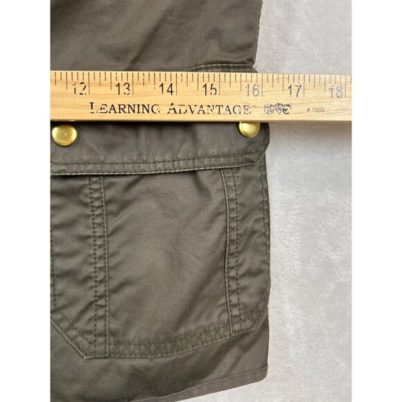J. Crew Downtown Field Jacket Womens Small Waxed Cotton Army Green Full Zip - Picture 5 of 7